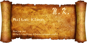 Multas Kleon névjegykártya